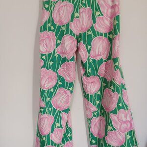 Lilly Pulitzer Pants 6 "Towering Tulips" Rare HTF Print Spring/Easter/Passover